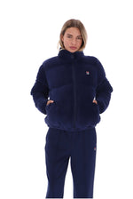 Fila Navy Brandy Cosy Ribbed Velour Puffa Jacket