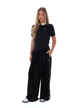 Black Callie Fitted Iconic Polo