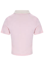 Displays Pale Lilac 'FILA' branded Callie Fitted Iconic Polo