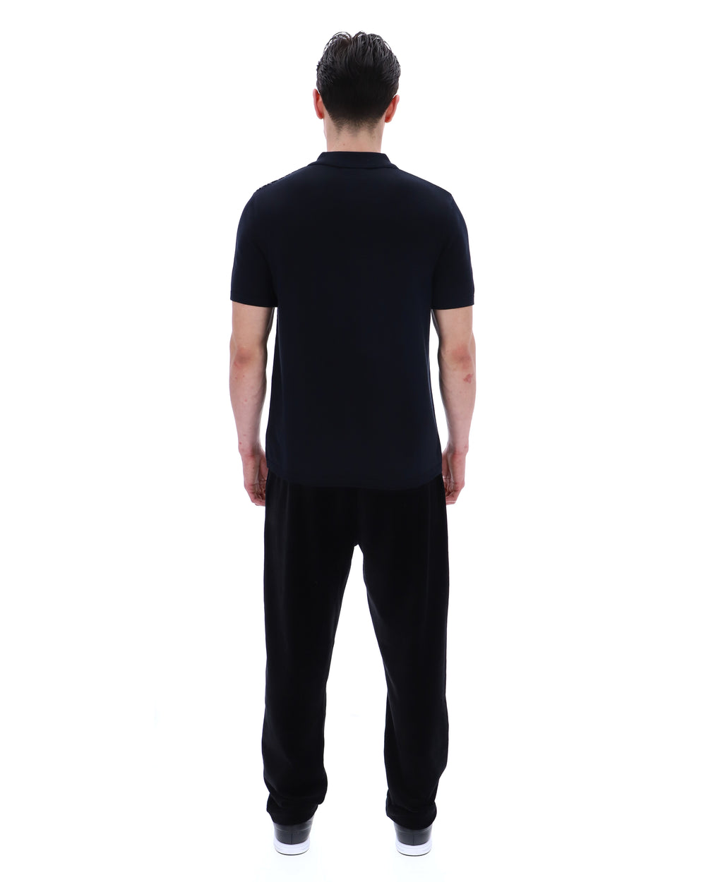 Castello Jacquard Knitted Polo with Zip