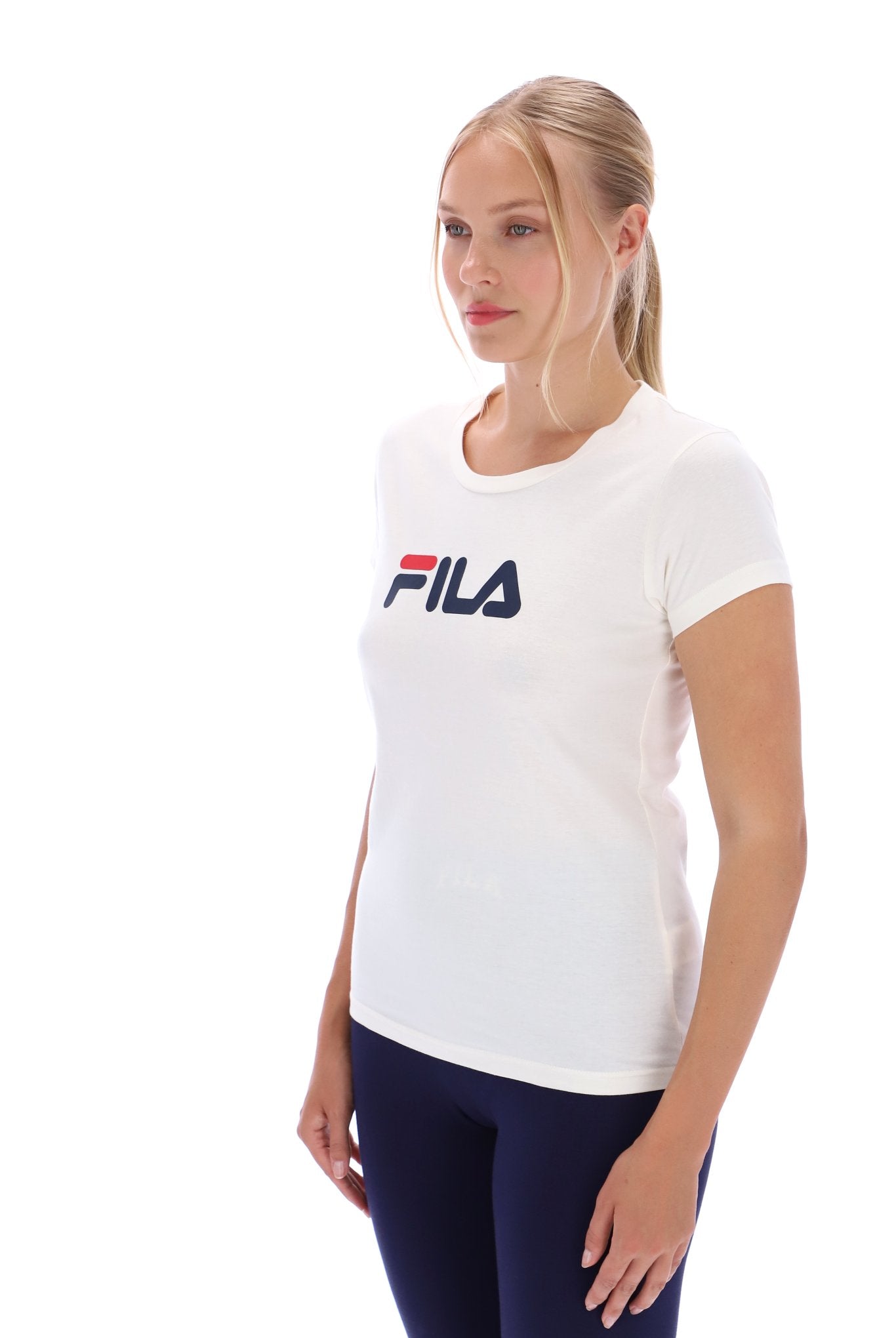 White fila shirt womens discount