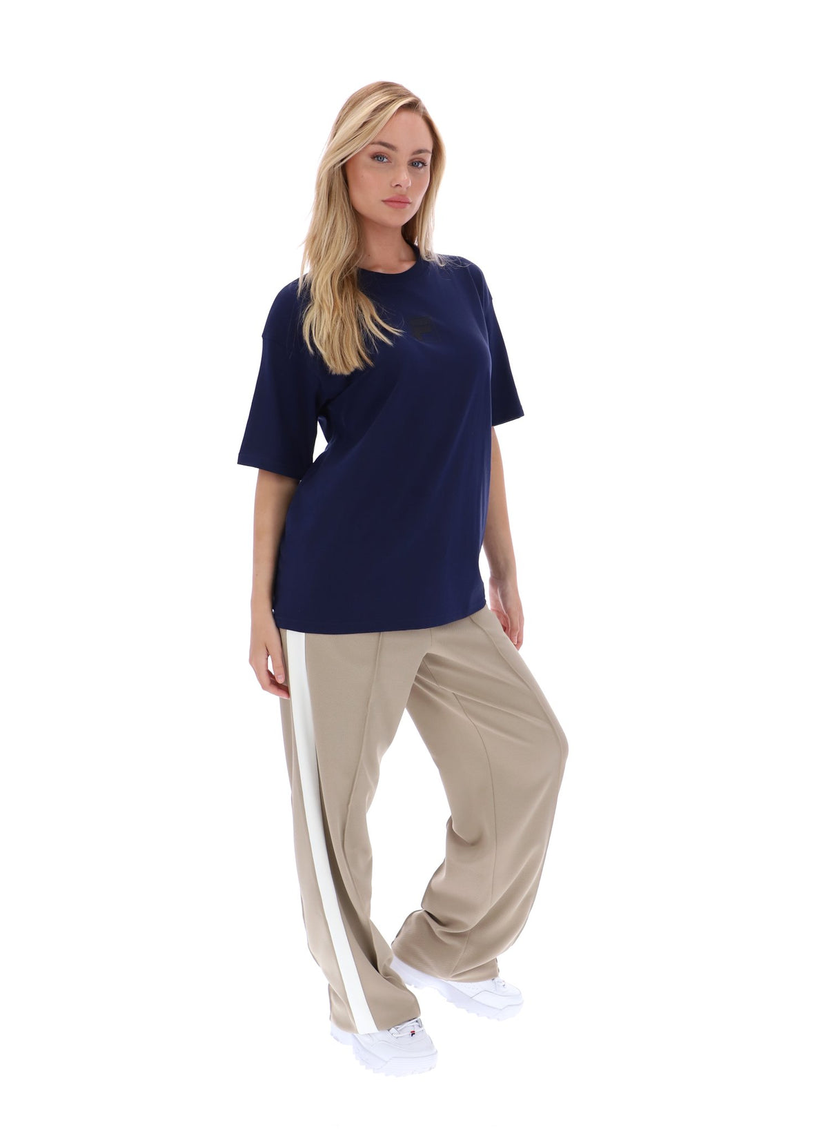 Fila Navy Cinzia Boyfriend Style T-Shirt