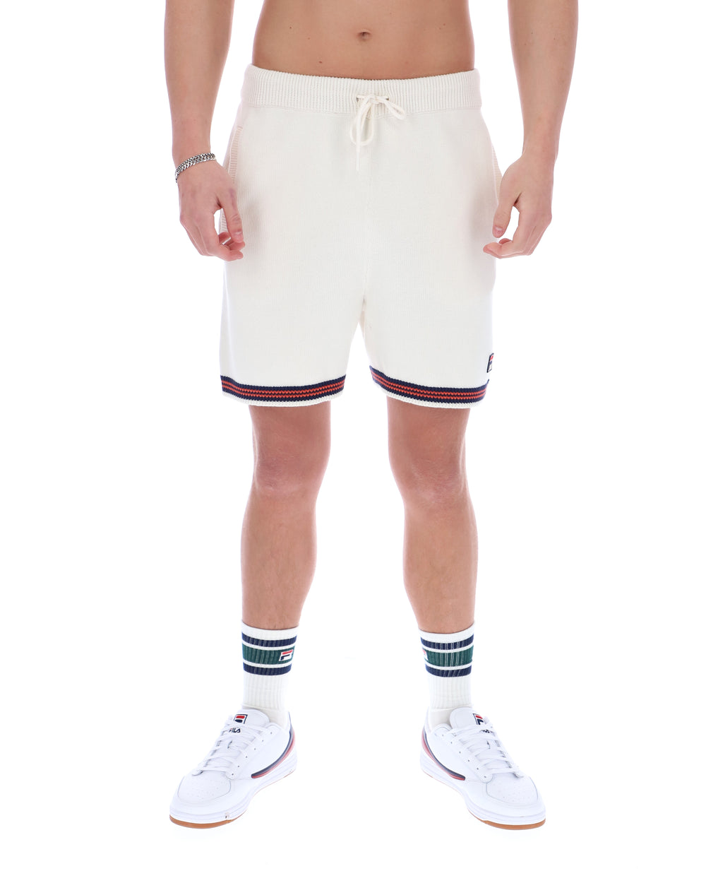 Gardenia Clemente Crochet Knitted Shorts with Contrast Tipping