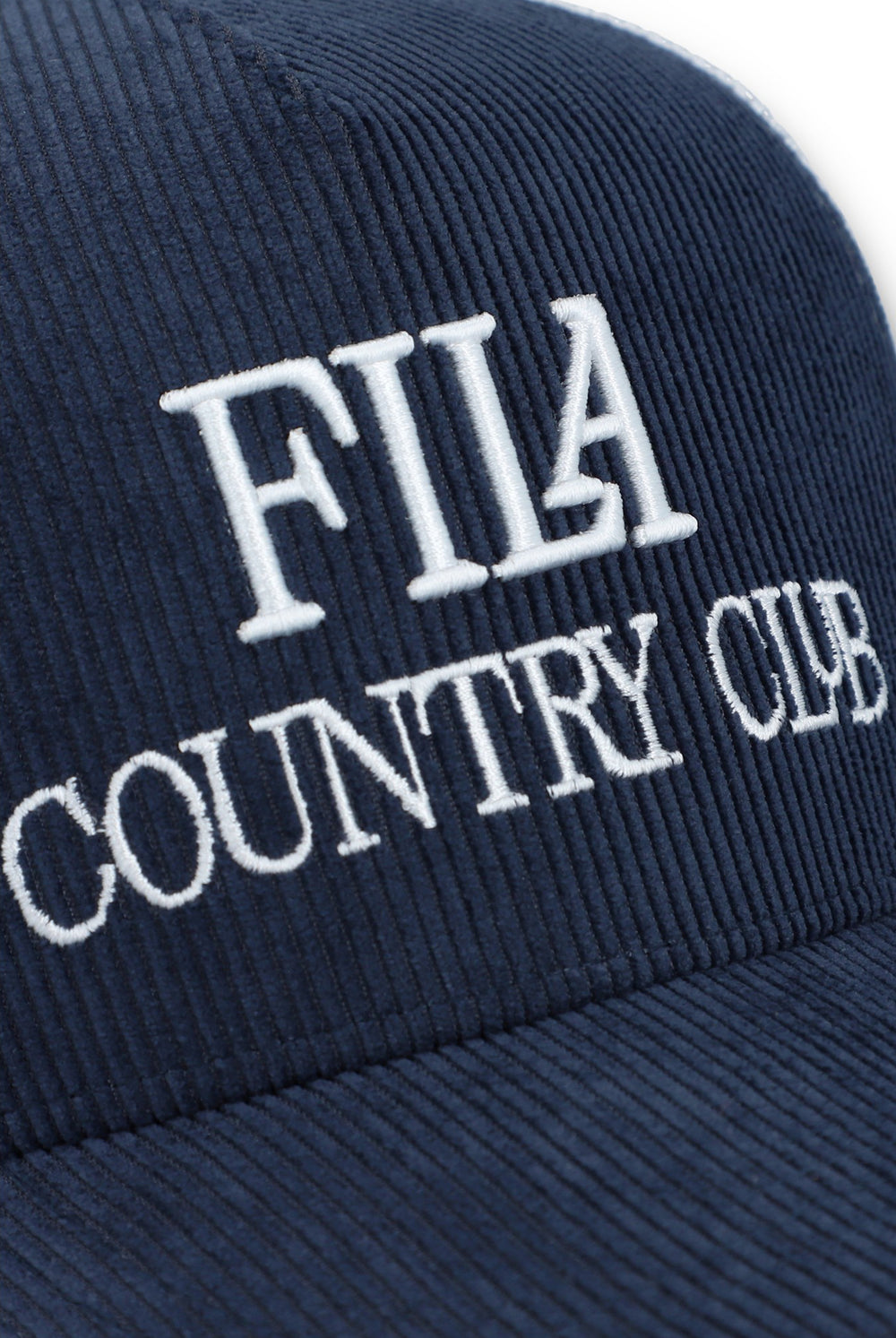 Fila Navy Cody Corduroy Mesh-Back Cap with Embroidered Graphic