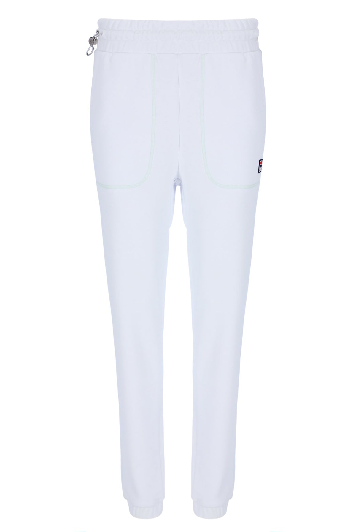 White Contrast Stitch Unisex Sweatpants
