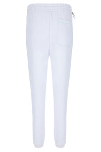 White Contrast Stitch Unisex Sweatpants