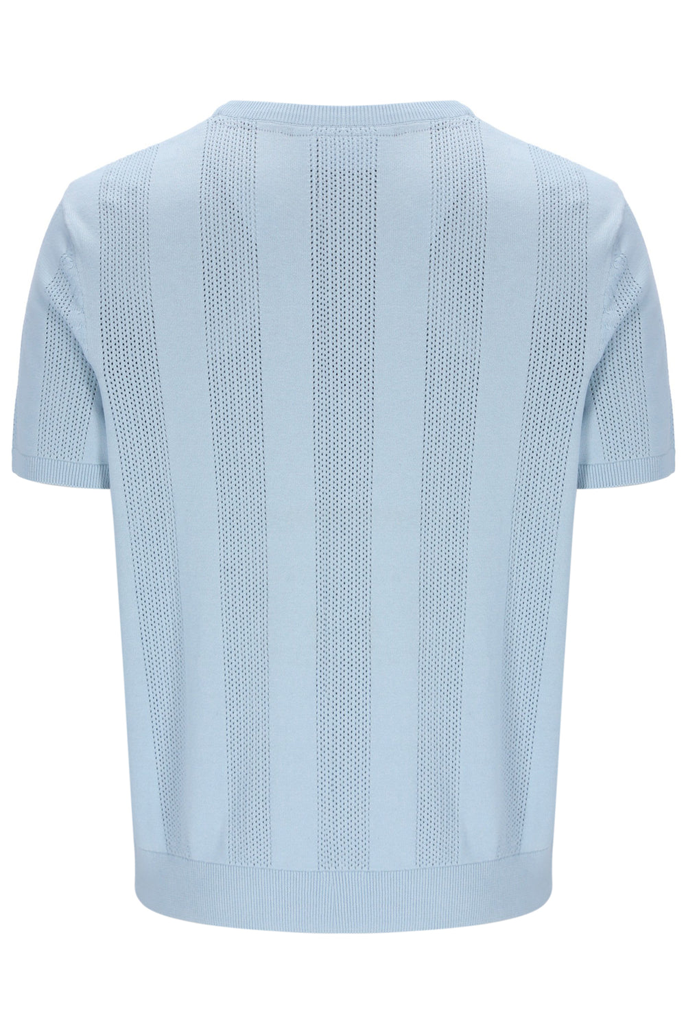 Light blue textured t-shirt on a white background