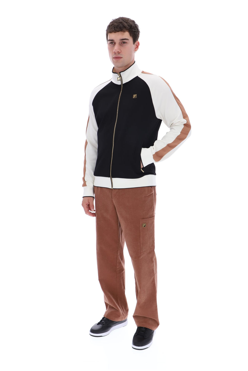Black Cory Colour Block Track Top