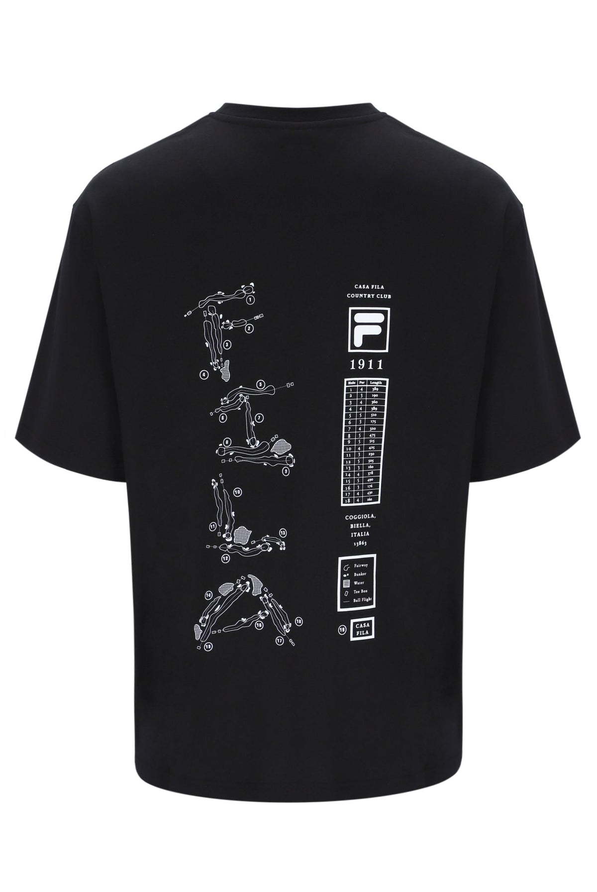 Black Casa Golf Map T-Shirt