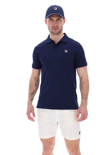 Custom Two Button Tipped Rib Basic Polo