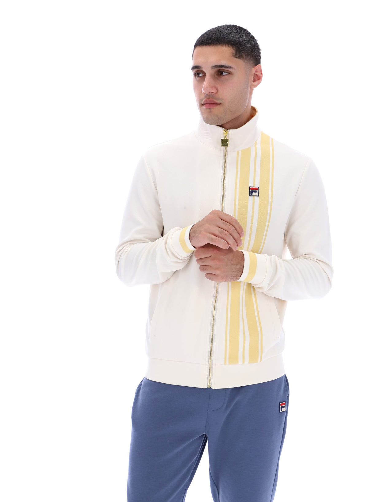 Gardenia Dante Printed Stripe Track Top