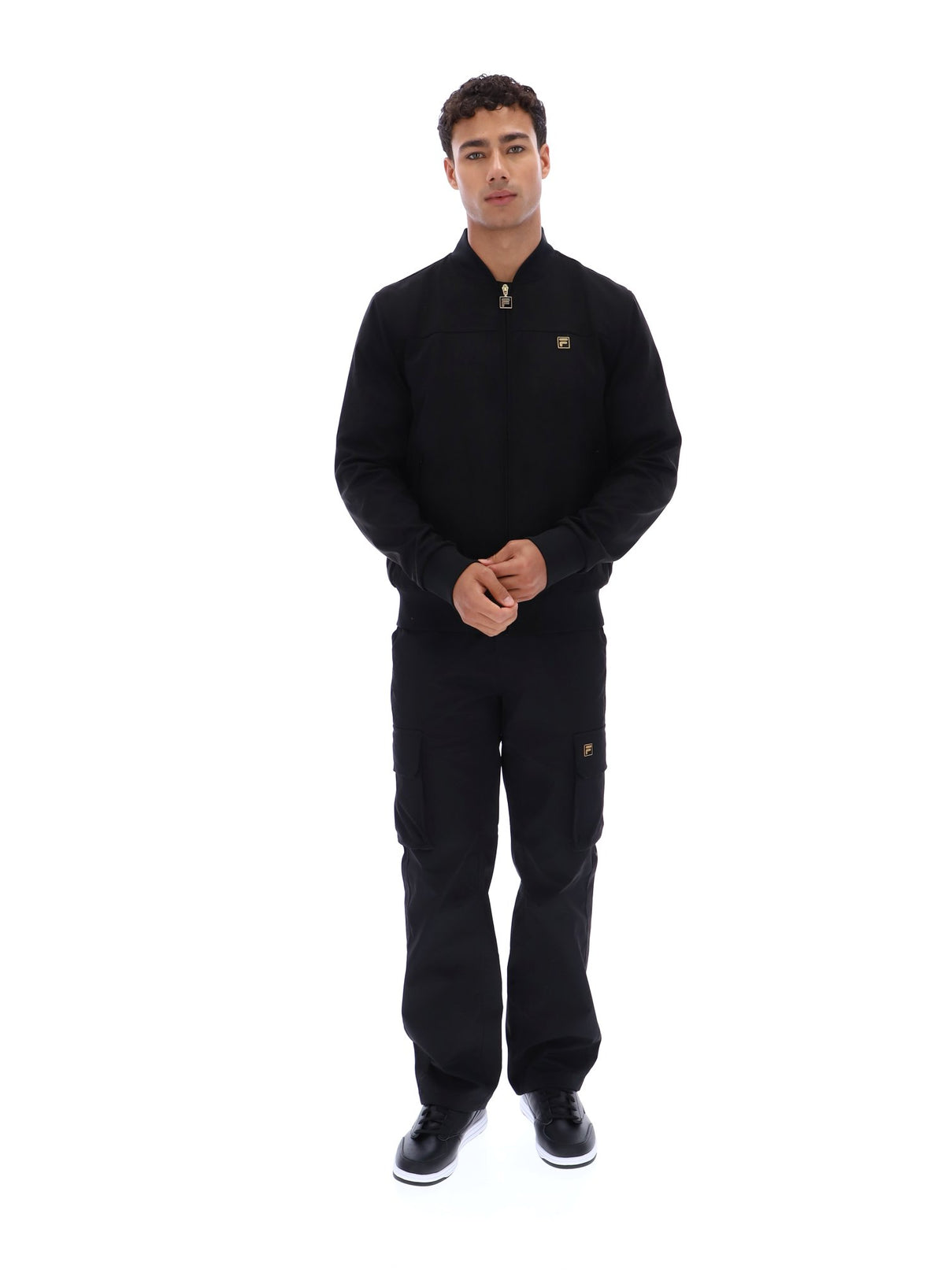 Black Dean Full Zip Faux Suede Jacket