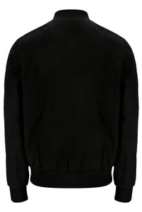 Black Dean Full Zip Faux Suede Jacket