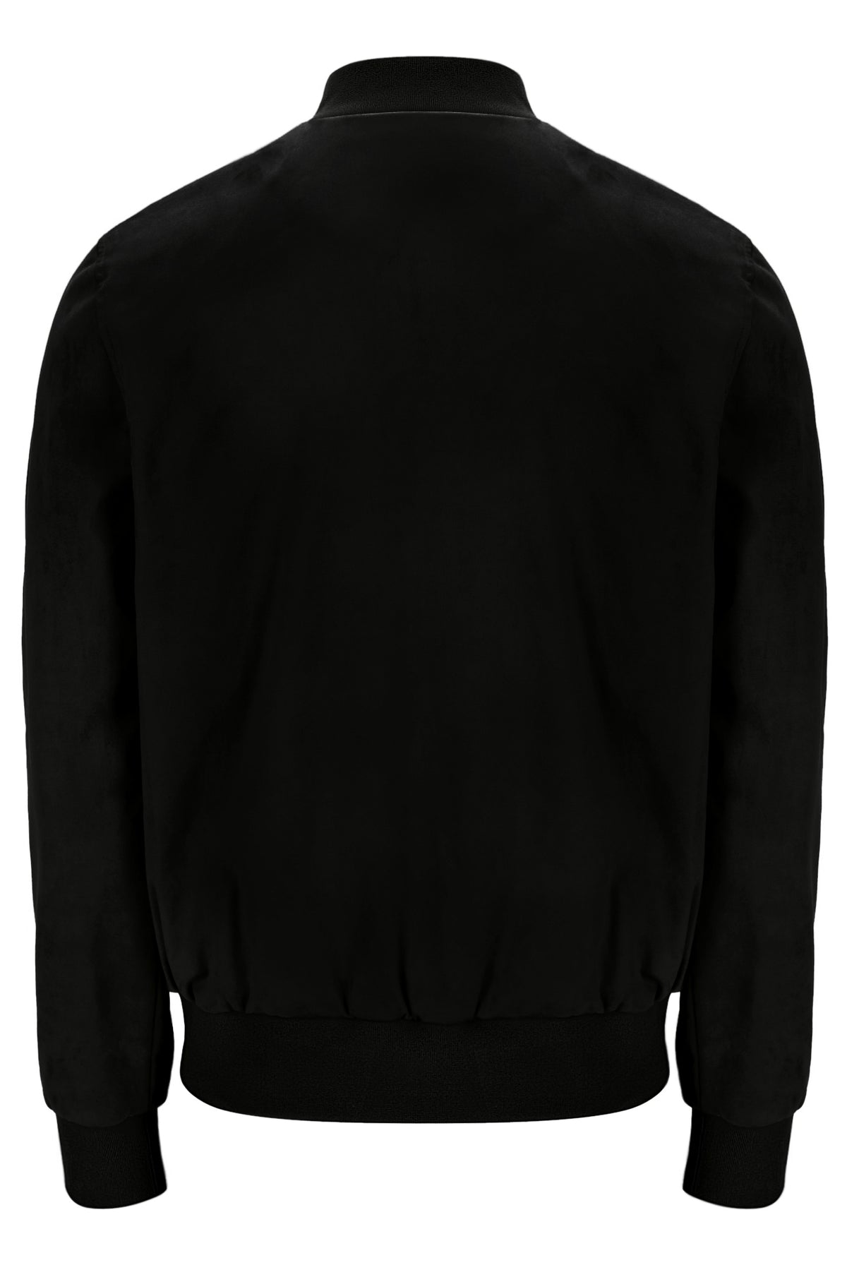 Black Dean Full Zip Faux Suede Jacket