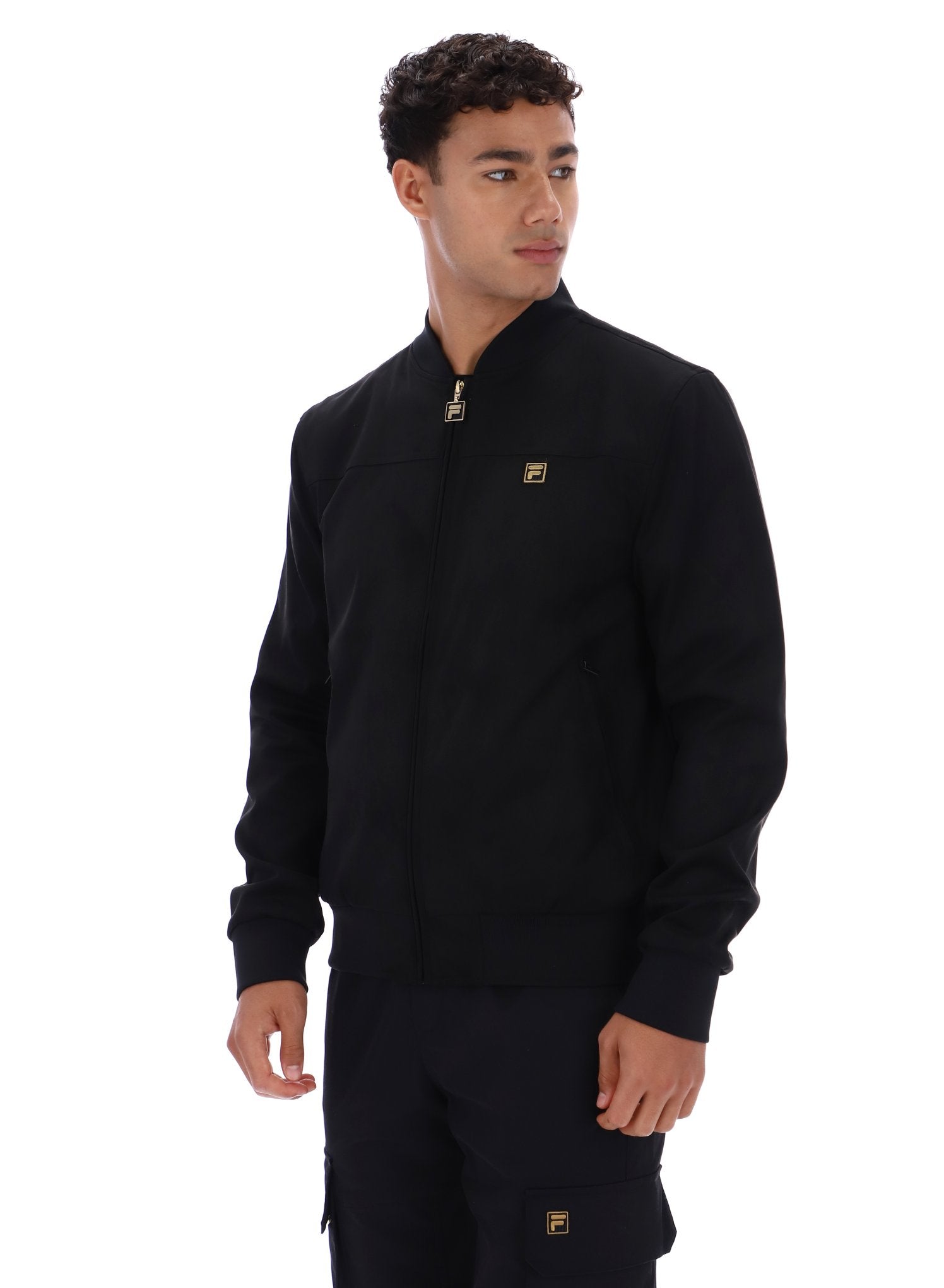 Black Dean Full Zip Faux Suede Jacket – Fila UK