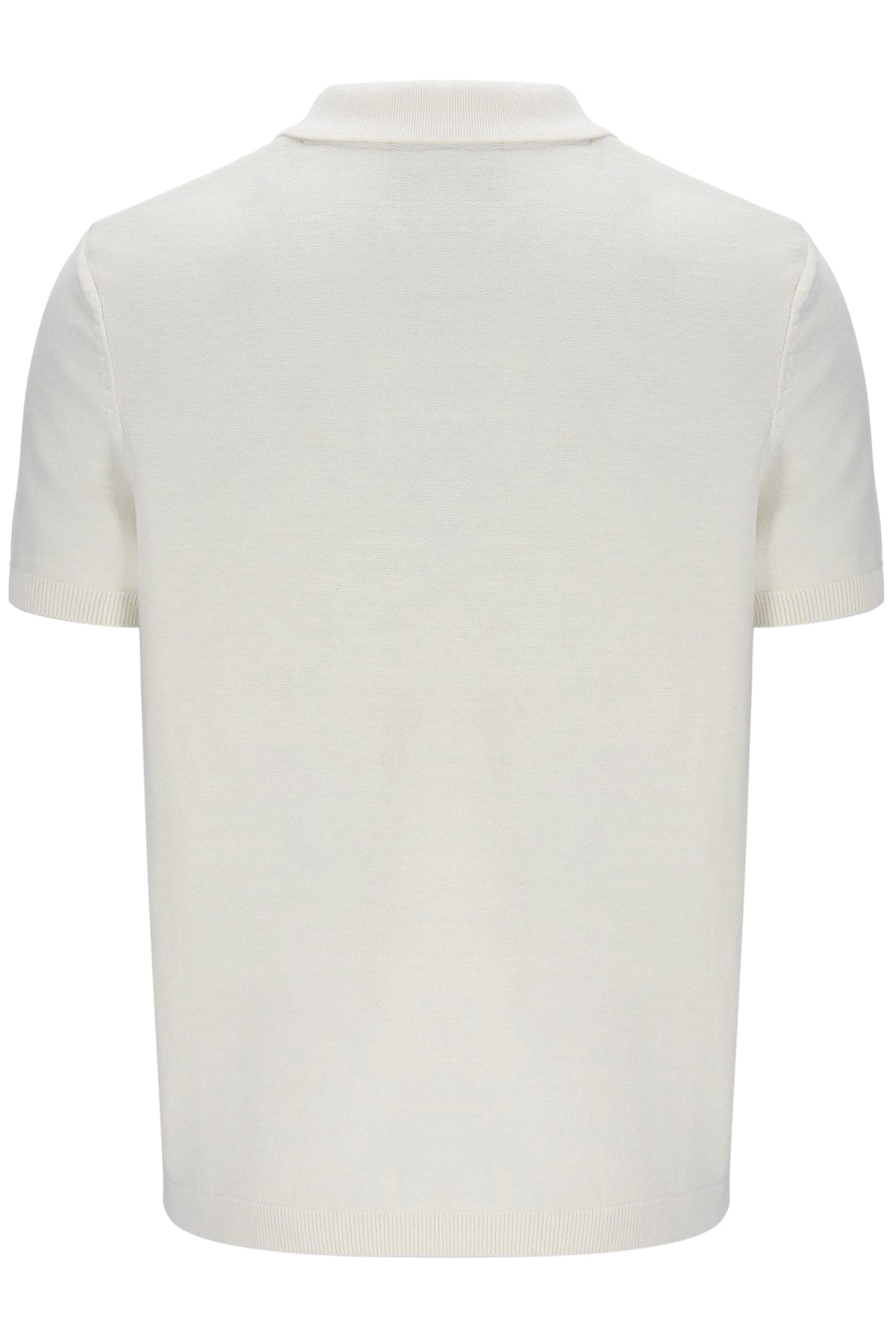 White polo shirt on a white background
