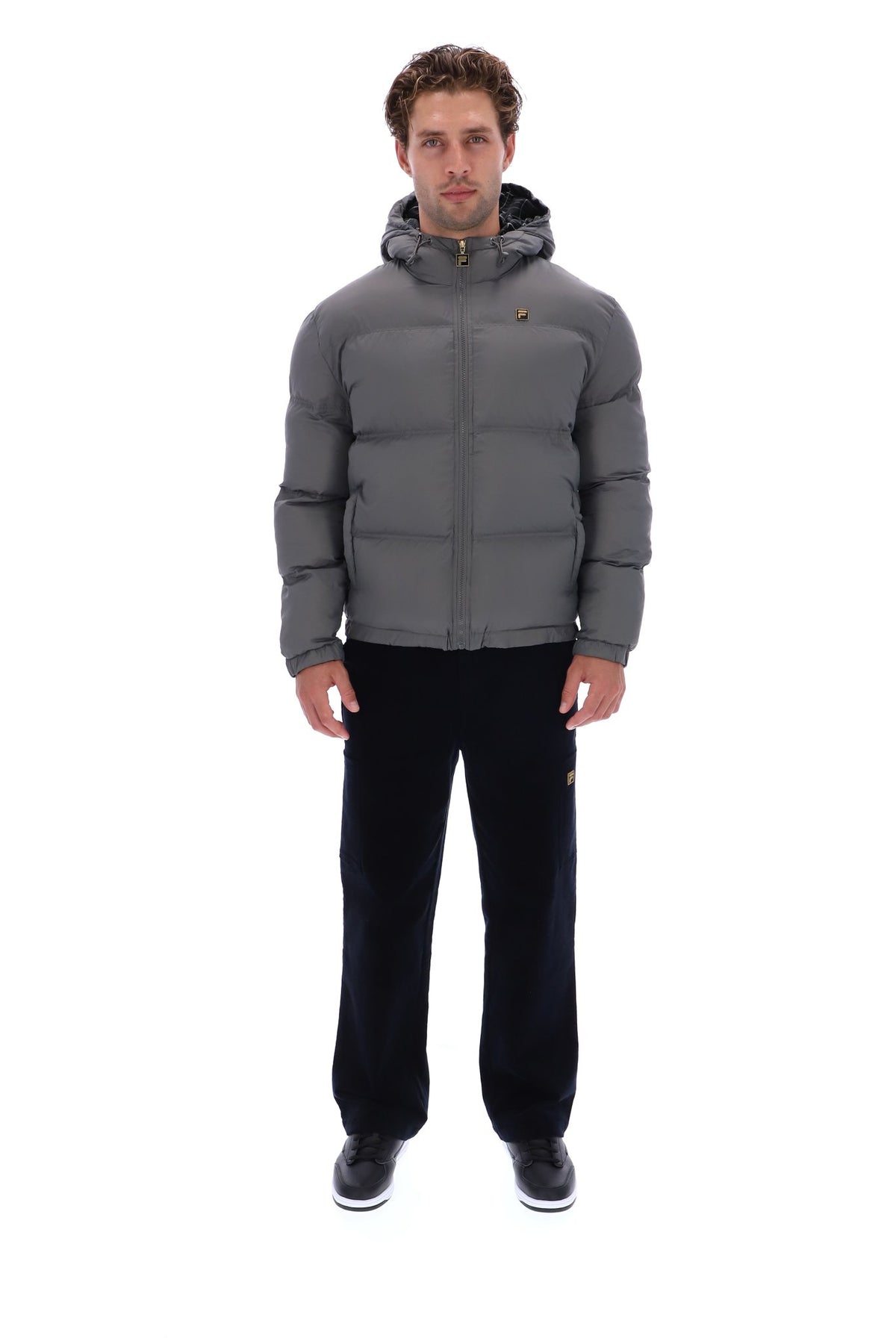 Gunmetal Desmond Hooded Puffer