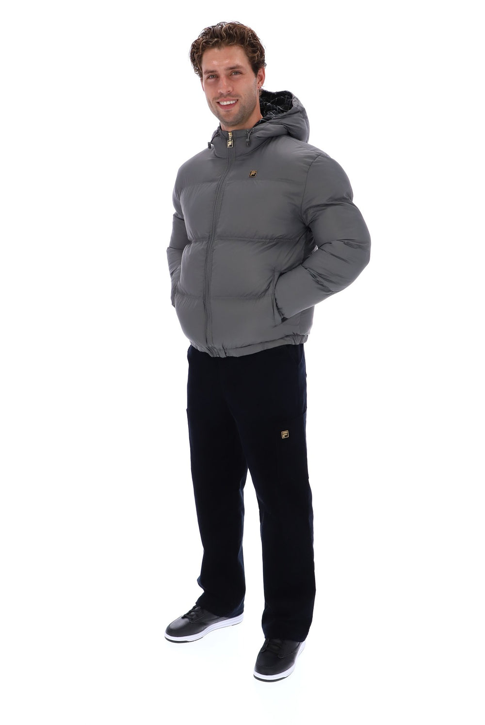 Gunmetal Desmond Hooded Puffer