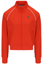 Orange jacket with a FILA logo on a white background