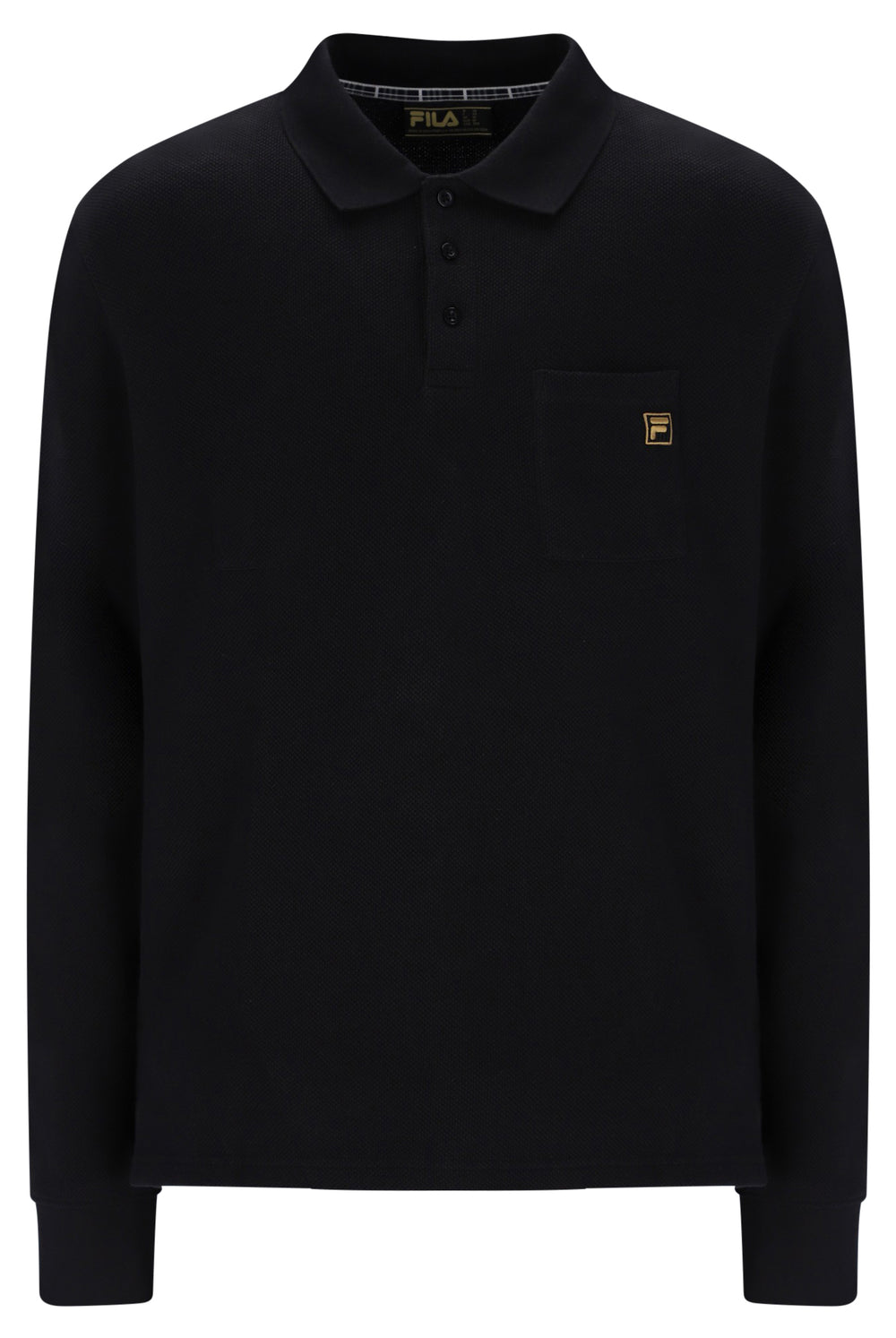 Black Dino Long Sleeve Polo