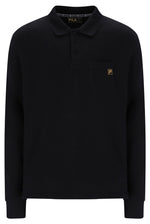 Black Dino Long Sleeve Polo