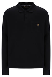 Black Dino Long Sleeve Polo