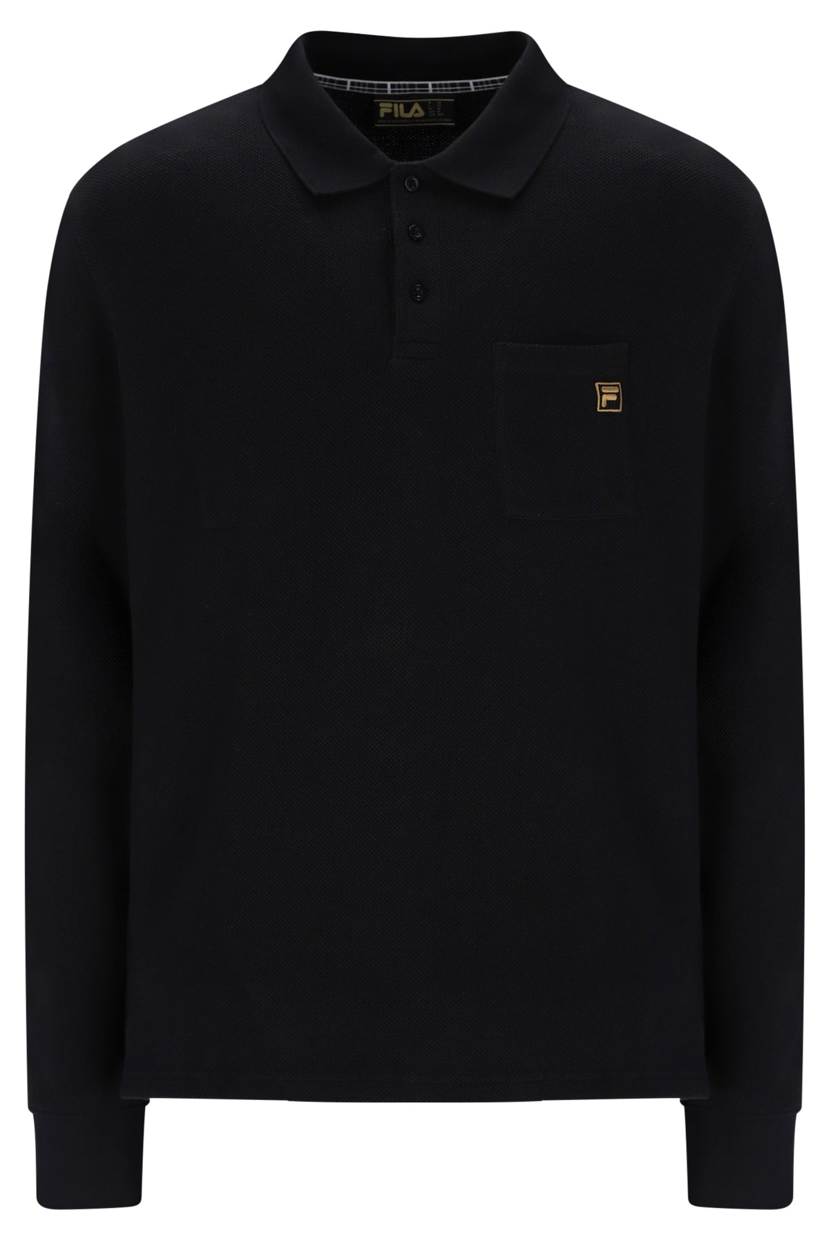 Black Dino Long Sleeve Polo