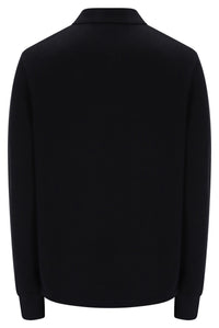 Black Dino Long Sleeve Polo