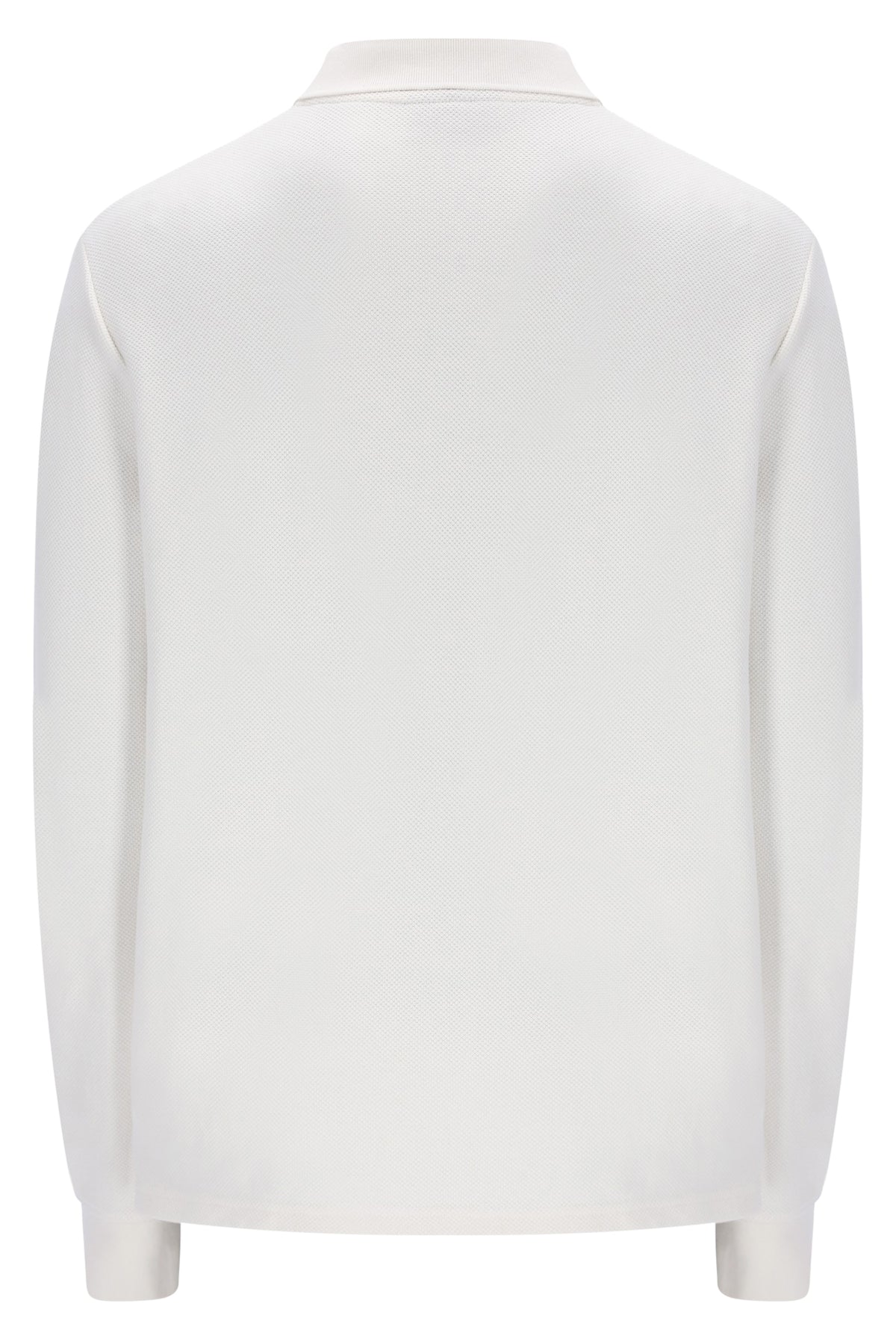 White Down Dino Long Sleeve Polo