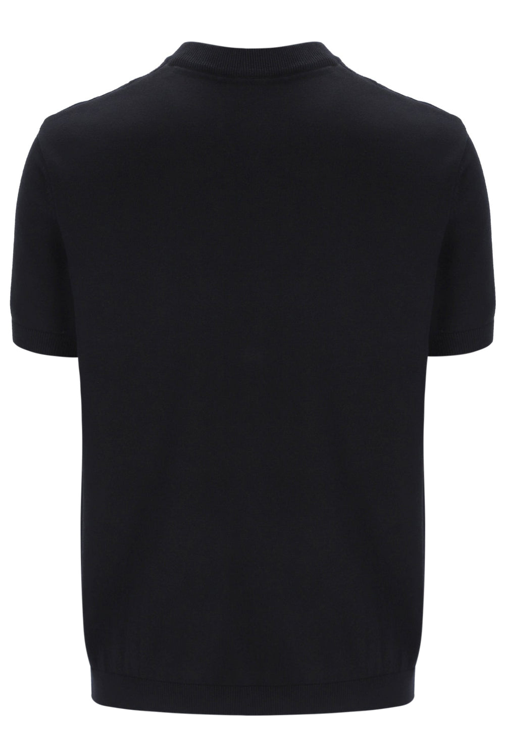 Black t-shirt on a white background