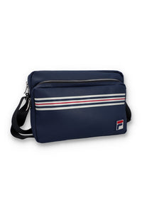 Fila Navy Durnes Faux Leather Flight Bag