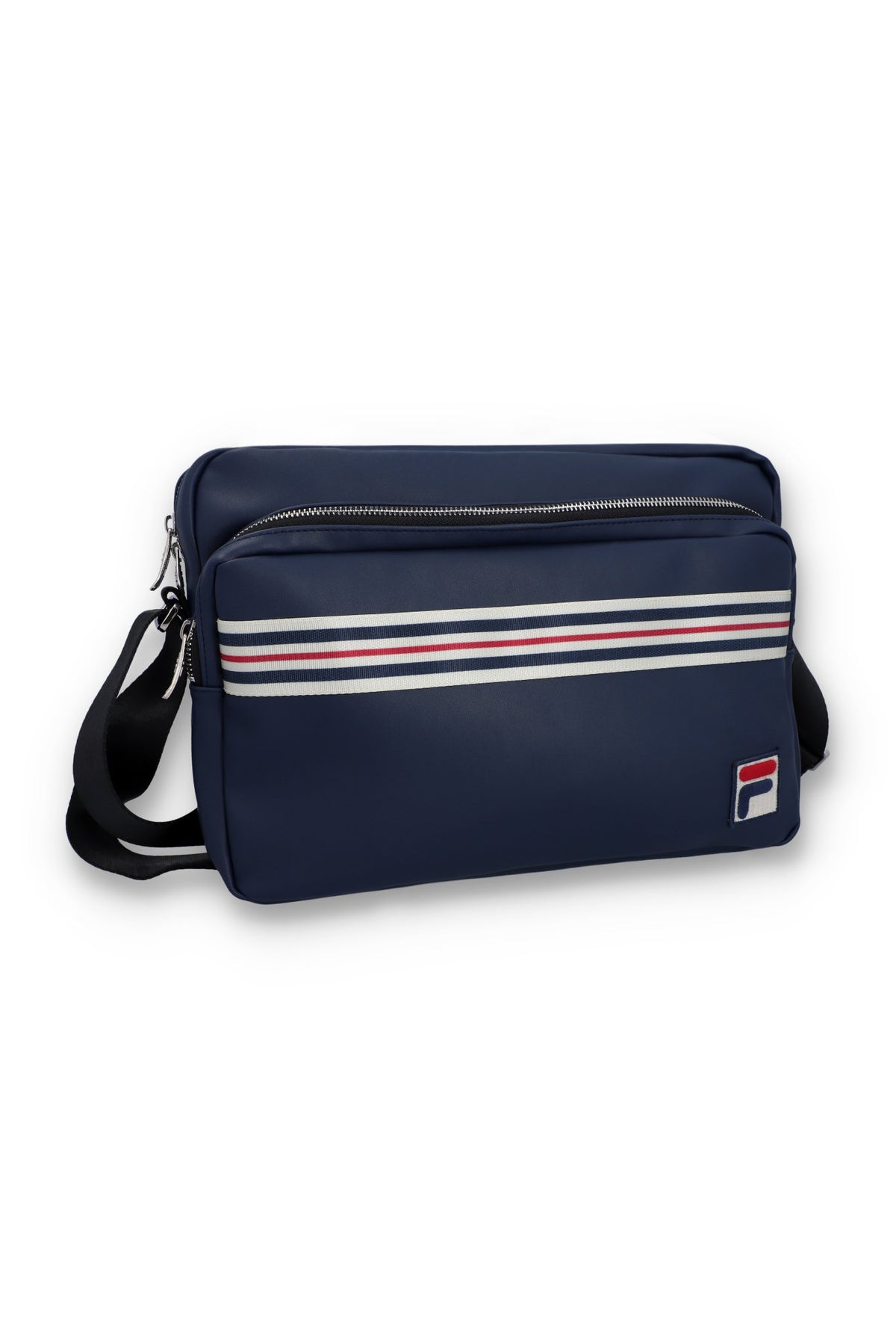 Fila Navy Durnes Faux Leather Flight Bag