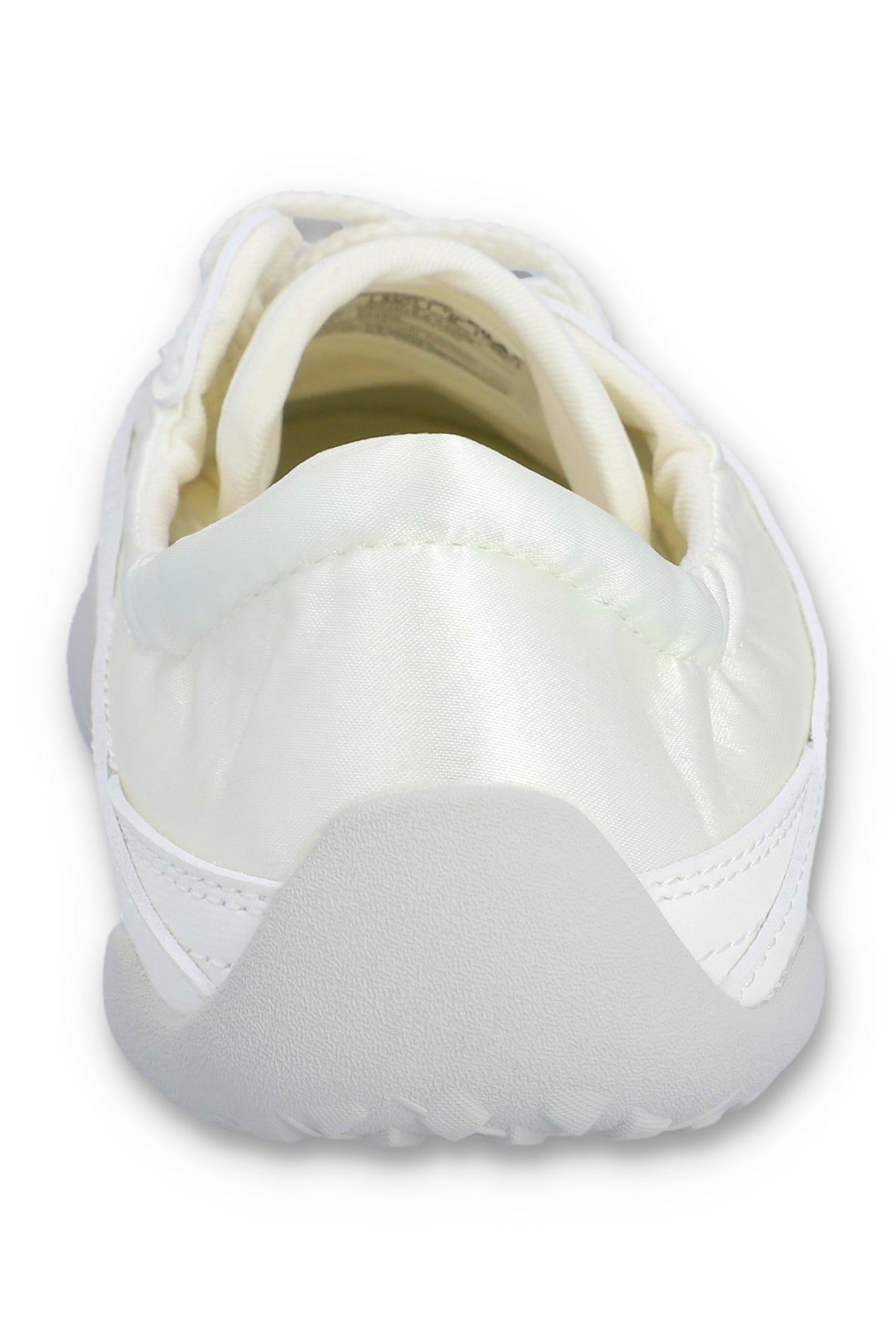 White Fila shoe on a white background.