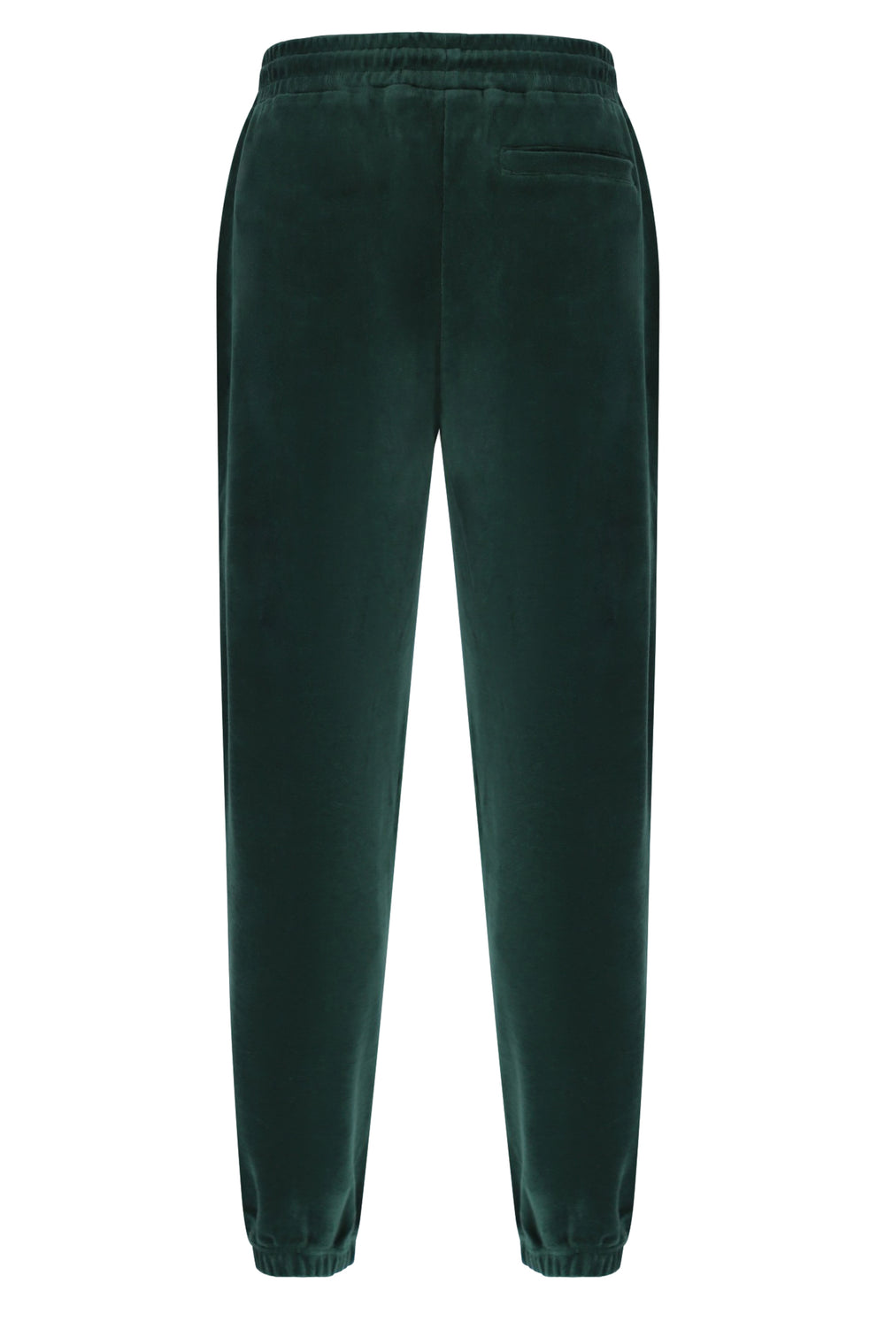 Displays the Pine Needle 'FILA' branded Eddie 2 Velour Track Pant