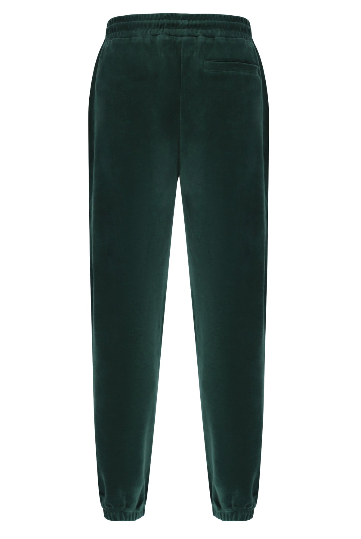 Displays the Pine Needle 'FILA' branded Eddie 2 Velour Track Pant