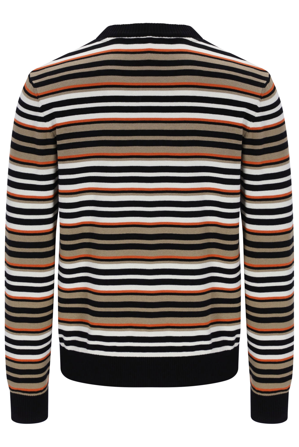 Displays the striped 'FILA' branded Elias Knitted Stripe Crew