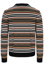 Displays the striped 'FILA' branded Elias Knitted Stripe Crew