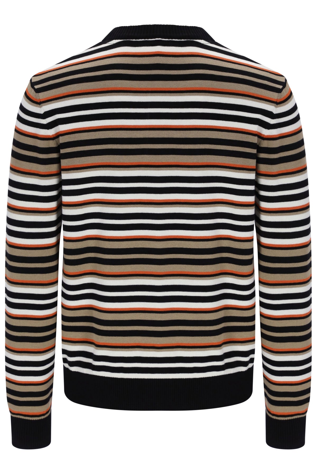 Displays the striped 'FILA' branded Elias Knitted Stripe Crew