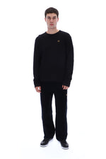 Black Elio Long Sleeve Slub T-Shirt
