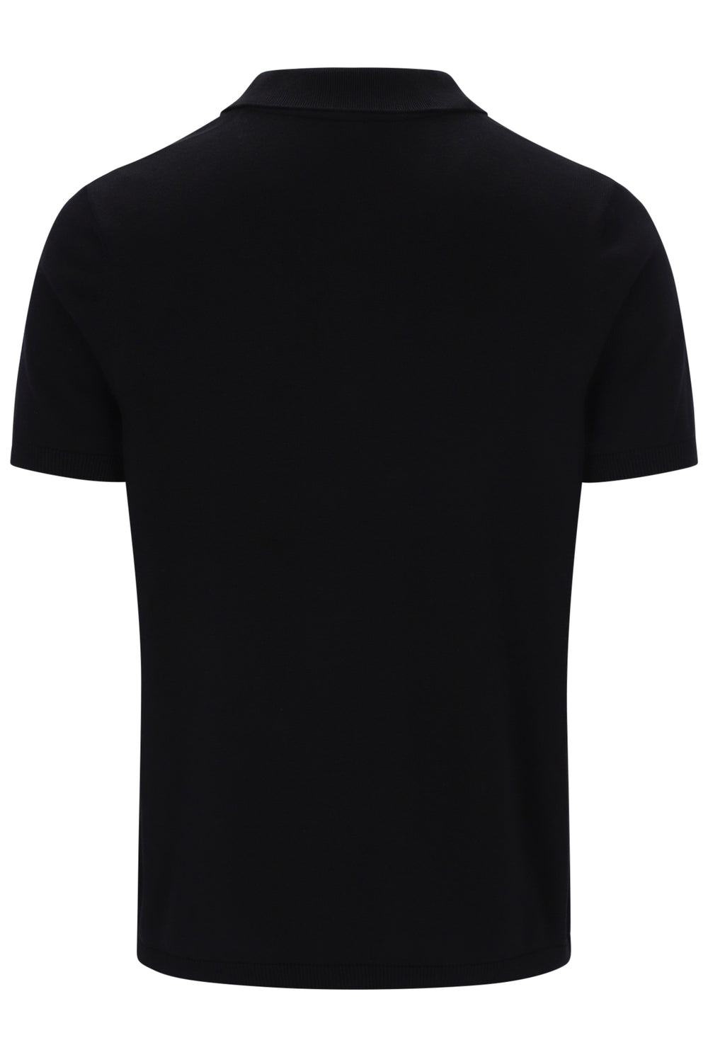 Displays the Black 'FILA' branded Enzo Knitted Check Zip Polo