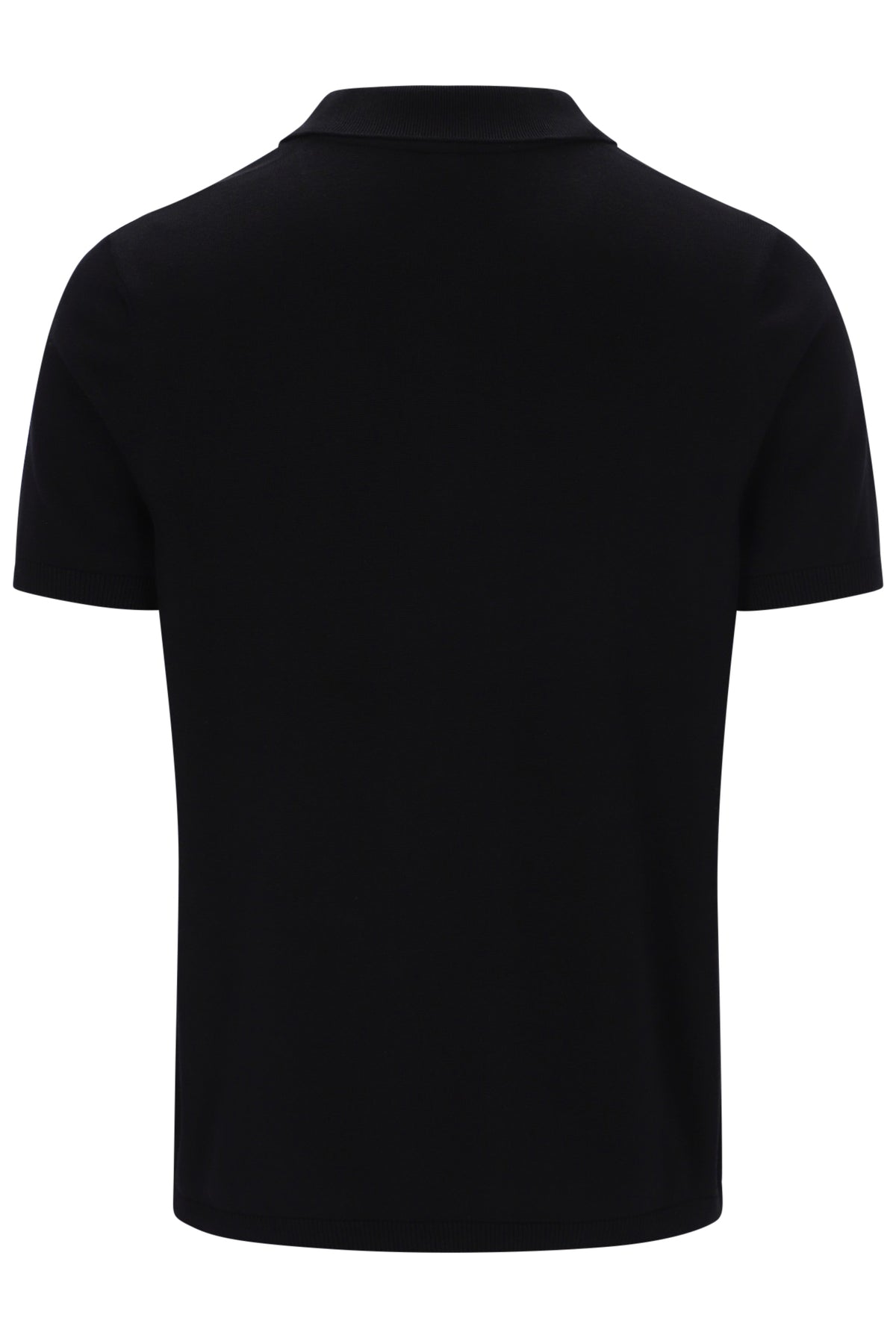 Displays the Black 'FILA' branded Enzo Knitted Check Zip Polo