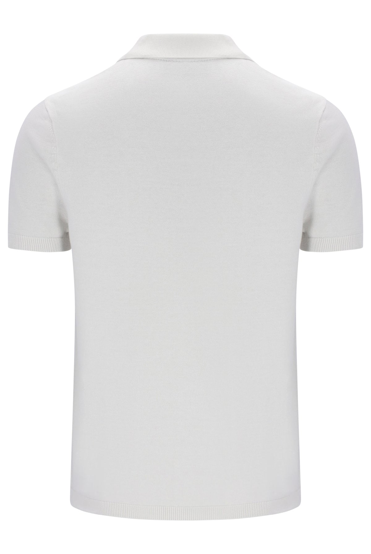 Displays the White 'FILA' branded Down Enzo Knitted Check Zip Polo