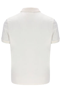 Displays the Gardenia 'FILA' branded Ettore Zip Polo
