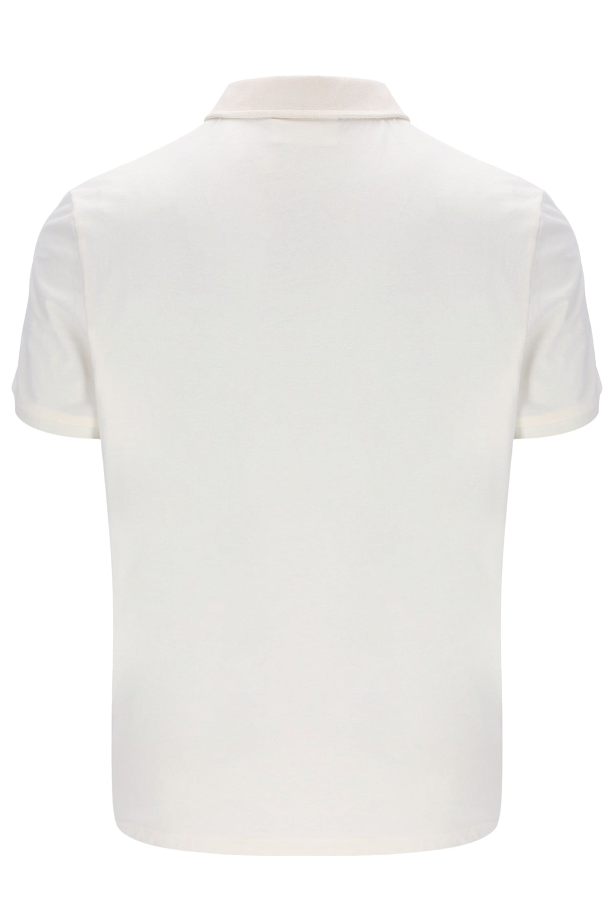 Displays the Gardenia 'FILA' branded Ettore Zip Polo