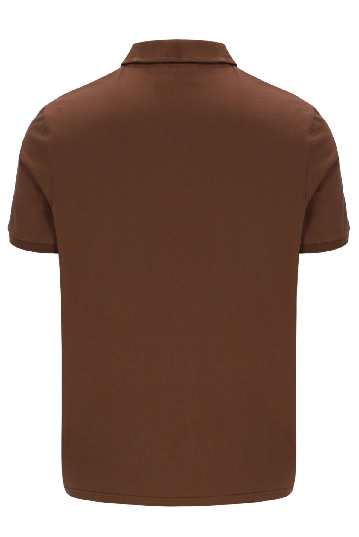 Brown polo shirt on a white background