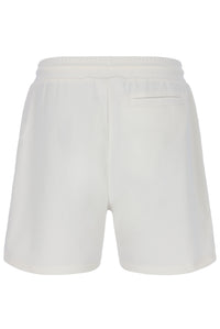 Displays the Gardenia 'FILA' branded Eusebio Pin-Tuck Shorts