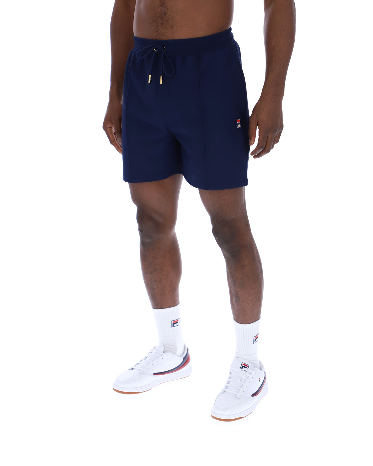 Fila Navy Eusebio Pin-Tuck Shorts