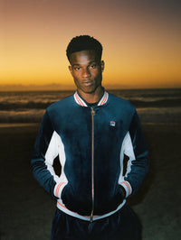 Miguel Velour Archive Track Top