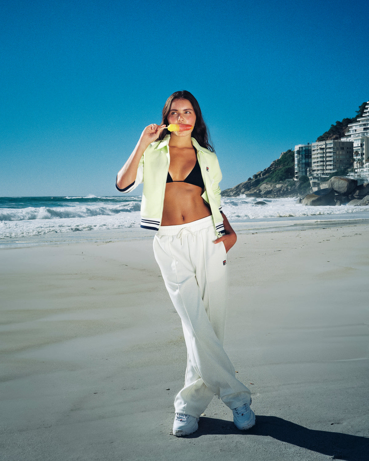Jelena Cropped Zip Up Track Top