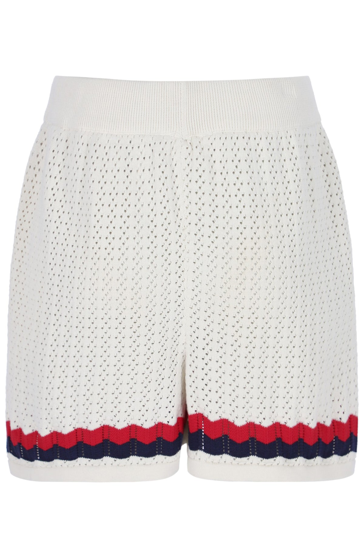 Displays the Fino 'FILA' branded Knitted Crochet Shorts
